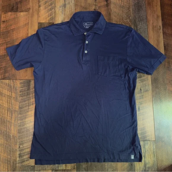 Peter Millar Polo Shirt Mens Pima Cotton Pocket Golf Short Sleeve Navy Small S - Picture 1 of 4